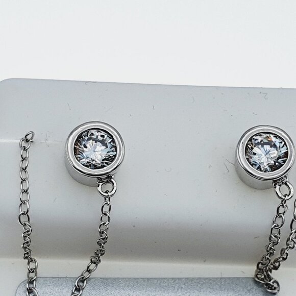 925 sterling silver luxury CZ earrings for women/girls, Best forRJUS2153 - Picture 2 of 10